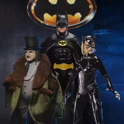 预售定金neca 92蝙蝠侠基顿 猫女 企鹅人7寸可动人偶模型