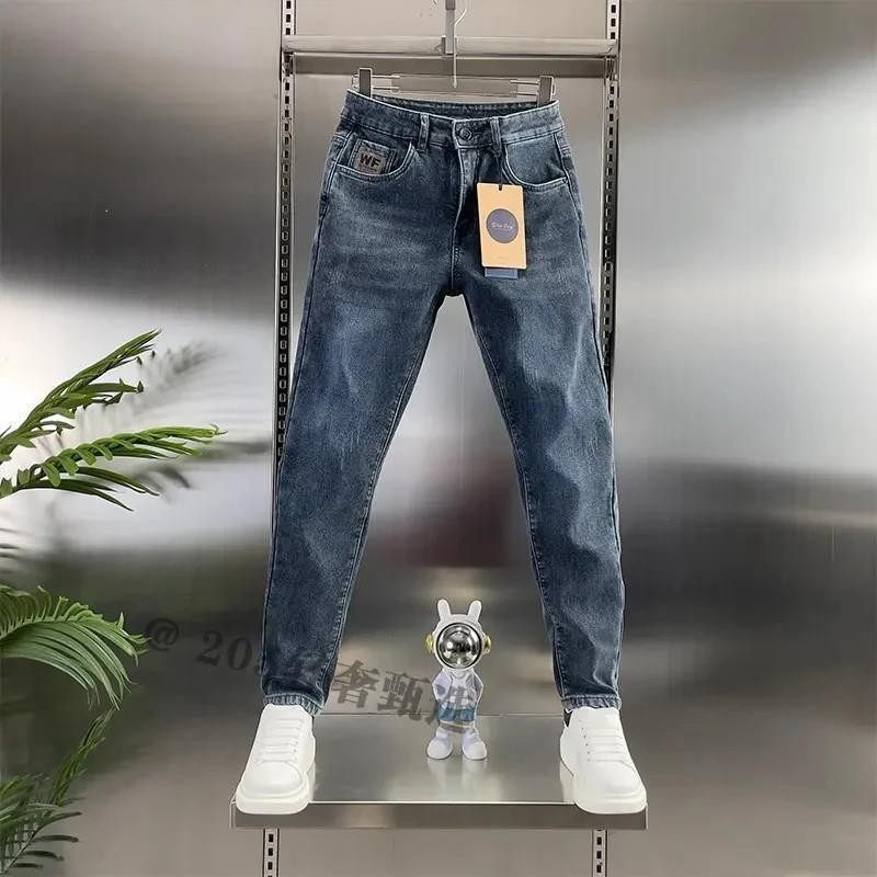 LUFU轻奢牛仔裤男秋G季高端n潮牌舒适透气时尚百搭修身显瘦直筒小