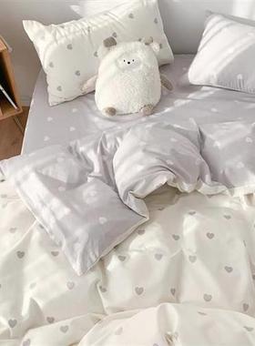 4 pcs bed sheets set beddings cotton flat sheet pillowcases