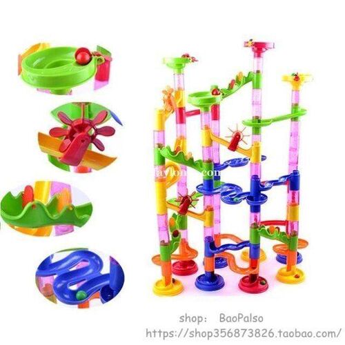 feida 105 diy construction marble race run maze balls track