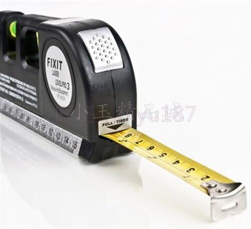 Laser Level Horizon Vertical Measure Tape 8FT Aligner New