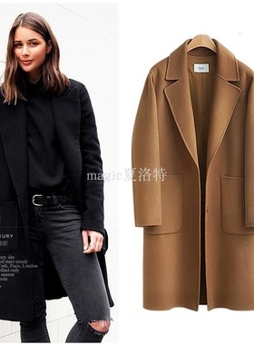 Ladies Winter Long Woolen Coats Autumn Women Jacket Coat 5XL