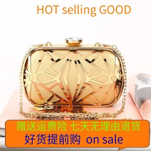 luxury golden handmade clutch bags purse for women金色晚宴包