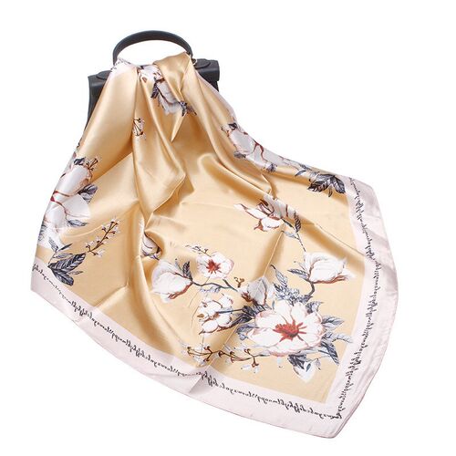 Kapok scarves 2019 spring new simulation silk 90cm