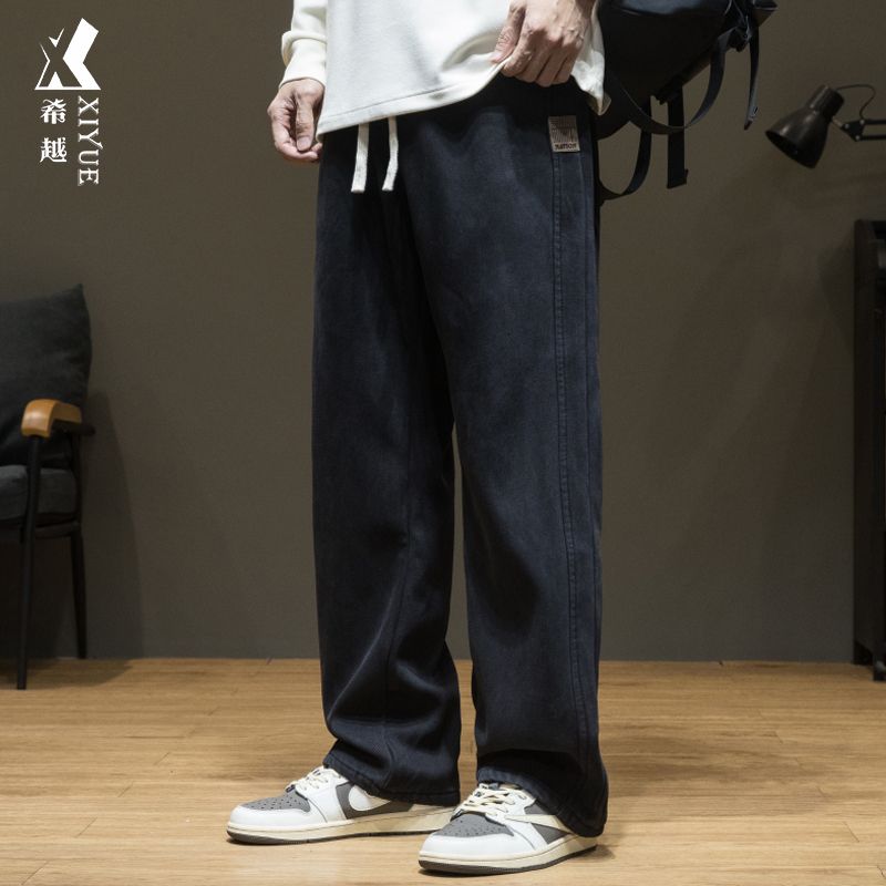 莱赛尔天丝春秋直筒牛仔裤男2025夏季新款宽松大码美式休闲裤子潮