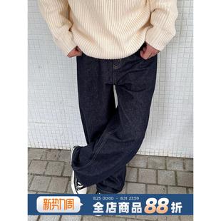 蓝色牛仔裤春秋季男生2025新款原色长裤子百搭潮流休闲宽松通勤