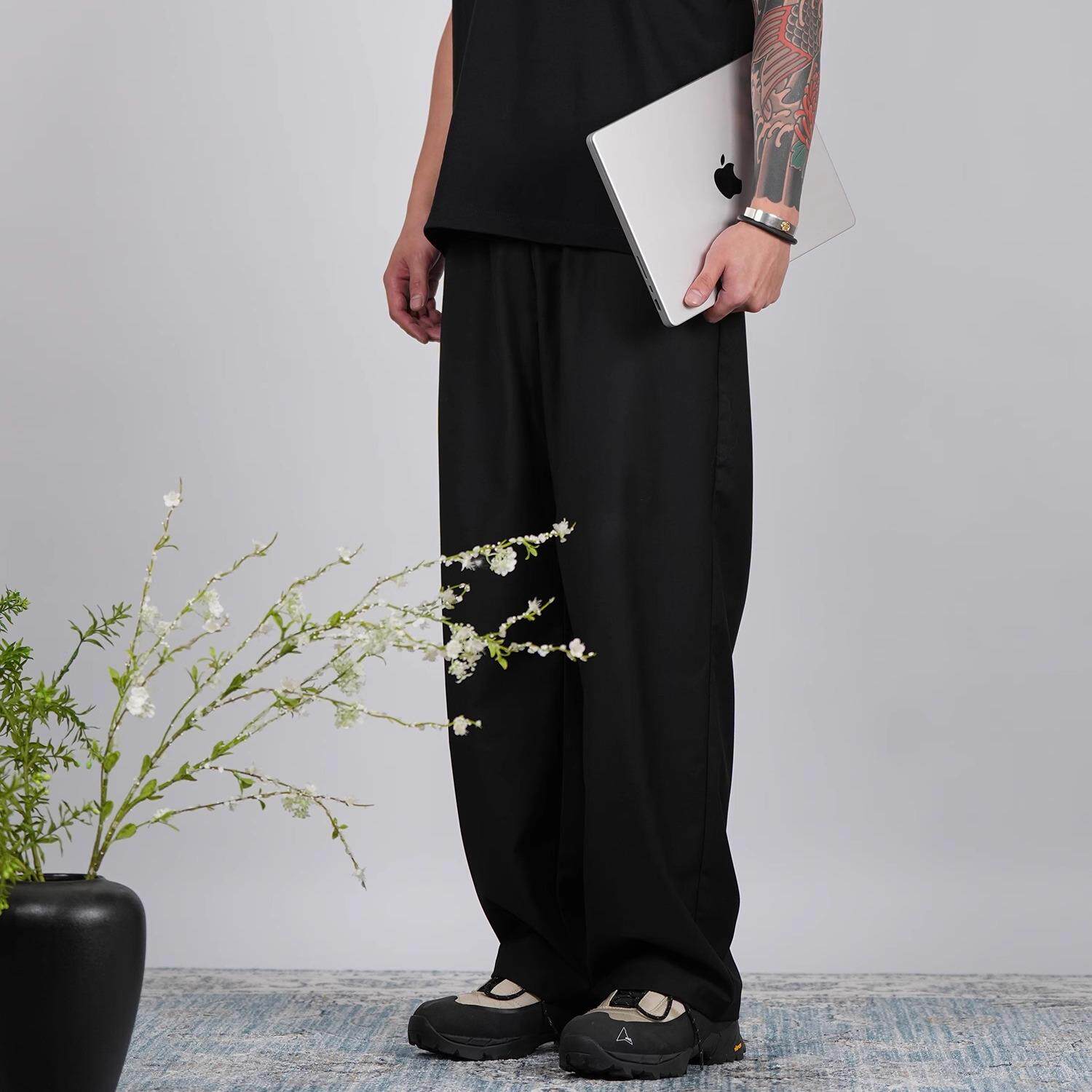 PROCANO25SS TR混纺西裤直筒垂感春夏宽松阔腿通勤薄款休闲裤男