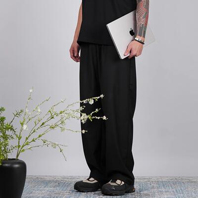 PROCANO25SS TR混纺西裤直筒垂感春夏宽松阔腿通勤薄款休闲裤男