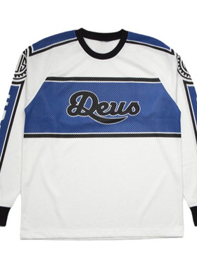 DEUS夏季复古越野骑行服山地摩托车透气排汗T恤速干衣骑士机车服