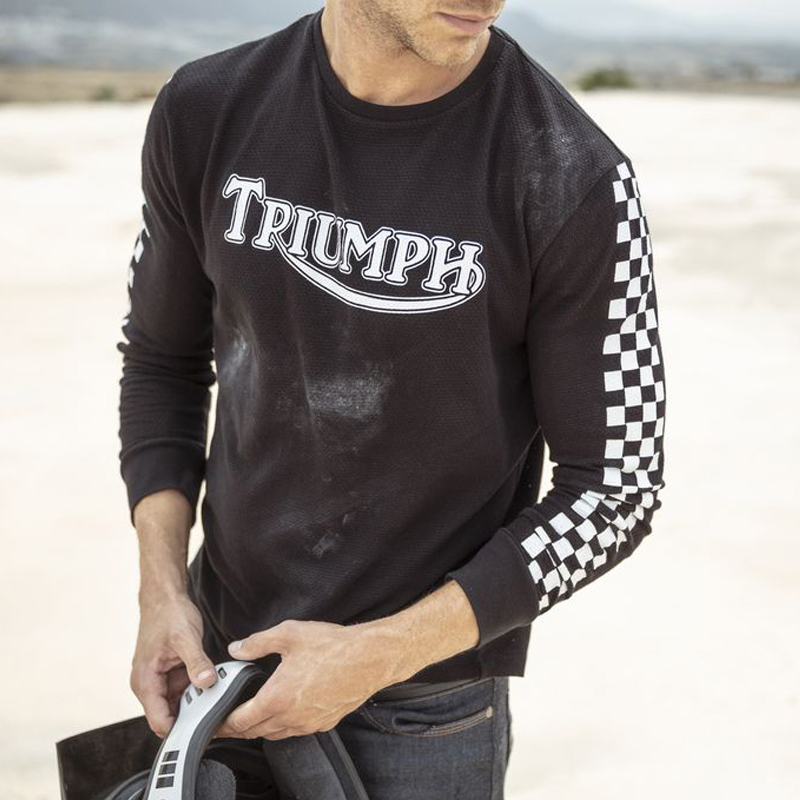 Triumph凱旋長袖摩托車服T恤速干