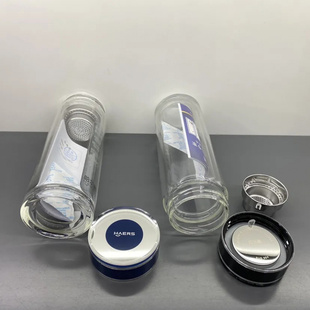 哈尔斯双层玻璃杯带盖过滤网加厚耐高温隔热男女泡茶杯水杯子