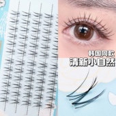 韩国女团假睫毛自然仿真清透分段式 单簇卷翘清新新娘妆魅丽悦F112