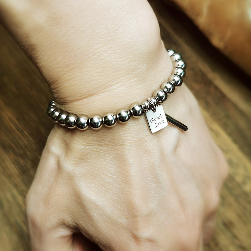 情侣钛钢街头百搭冷门手链银色