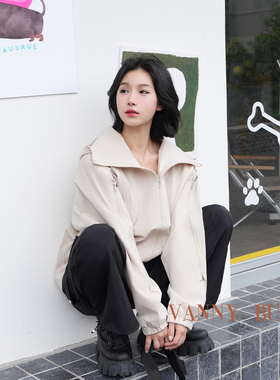 VANNYBUNNY冲锋衣连帽防风男士夹克户外休闲宽松运动春秋季