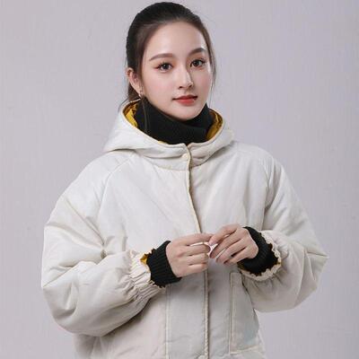 羽绒服女短款加厚保暖白鸭绒