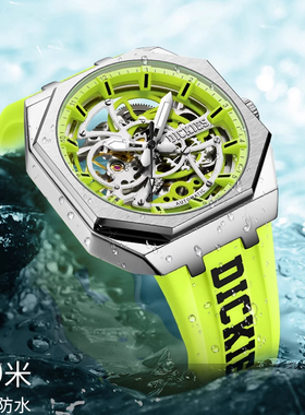 Dickies手表男士机械镂空防水夜光飞轮腕表新款时尚机械表CL-549