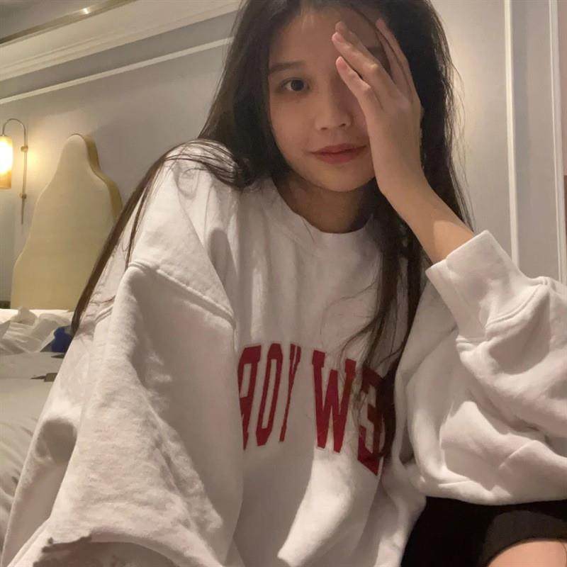 棉质复古vintage卫衣女宽松韩版ins慵懒风bf盐系秋冬长袖薄款上衣