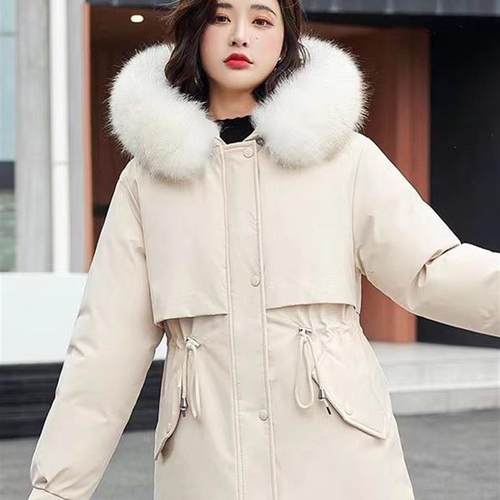 派克服棉衣冬装2025新款羽绒棉服女中长款韩版宽松大码棉袄外套潮