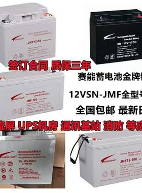 赛能蓄电池SN12V7AH12A17A24A38A40A55A100A120A150A200AH直流屏