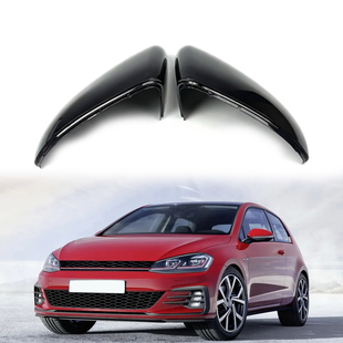 GTI倒车镜镜壳亮黑外壳镜盖壳子 7.5GTD 适用于大众高尔夫7