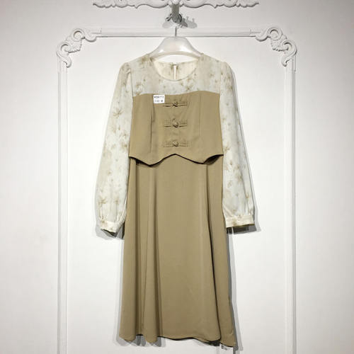 容悦 K50372 时尚国风新中式连衣裙品牌女装折扣颦薪