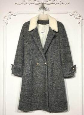 西树系列 8275S189 时尚羊毛黄金貂外套品牌女装折扣颦薪