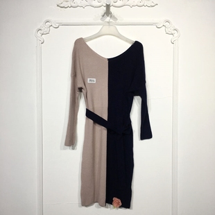 针织连衣裙品牌女装 时尚 折扣颦薪 8153S160 乔系列