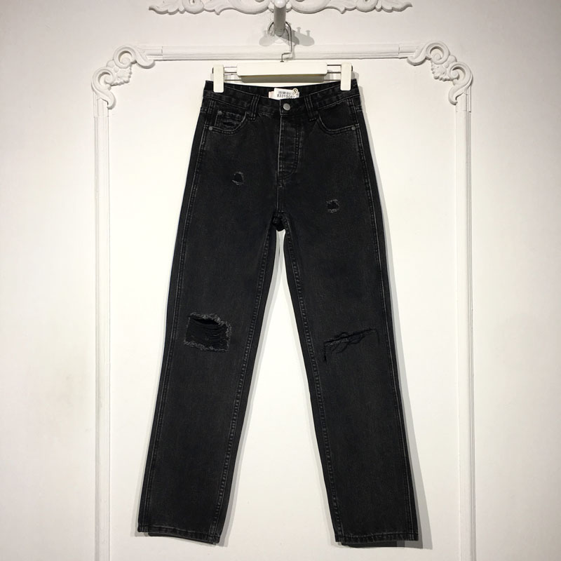 容系列 8331S082 时尚牛仔长裤品牌女装折扣颦薪