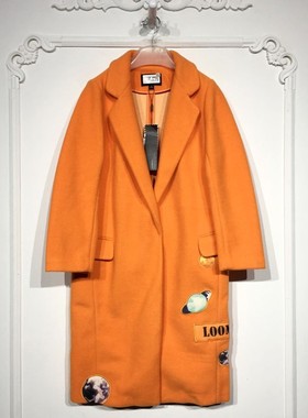 洛M系列 8274S172 时尚毛呢外套品牌女装折扣颦薪