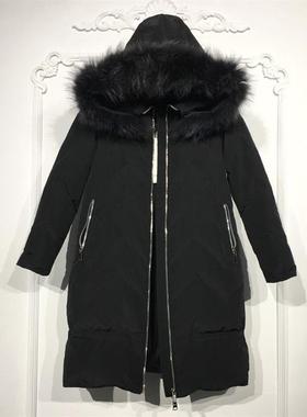 衣系列 8051S174 时尚真毛领长款羽绒服品牌女装折扣颦薪