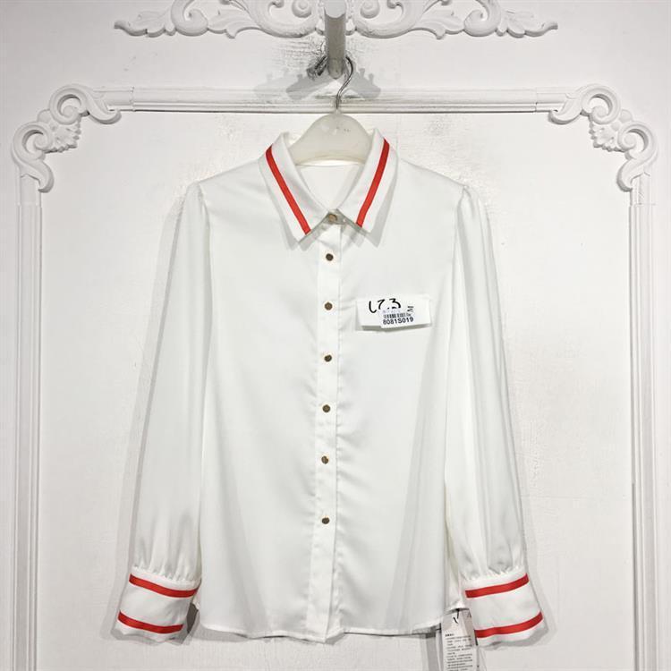 朝系列 8081S019 时尚衬衫品牌女装折扣颦薪