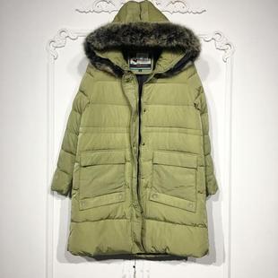 真毛领羽绒服品牌女装 时尚 折扣颦薪 8280S036 潮系列
