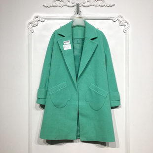 N系列 D86402 时尚长款毛呢外套品牌女装折扣颦薪啵