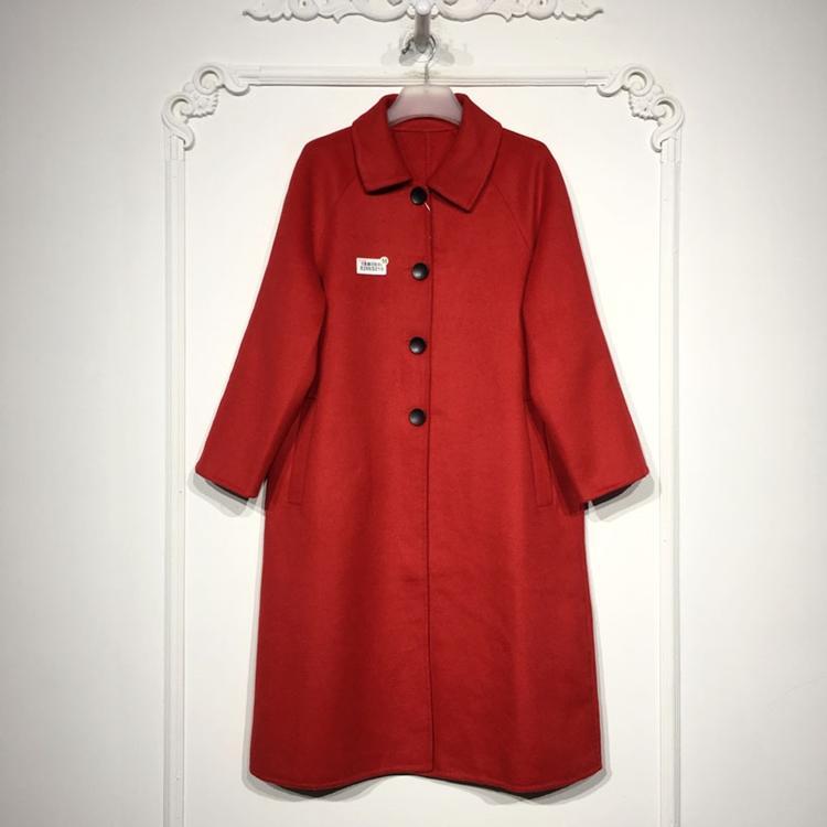 容系列 8286S018 时尚羊毛双面呢毛呢外套品牌女装折扣颦薪