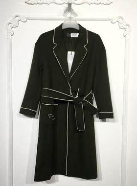 衣系列 8052S030 时尚羊毛双面呢毛呢外套品牌女装折扣颦薪