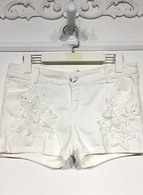 布K系列 8260S236 时尚牛仔短裤品牌女装折扣颦薪