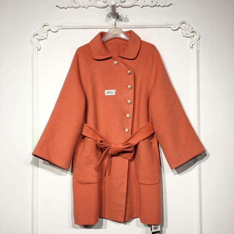 西树系列 8277S033 时尚羊毛双面呢毛呢外套品牌女装折扣颦薪