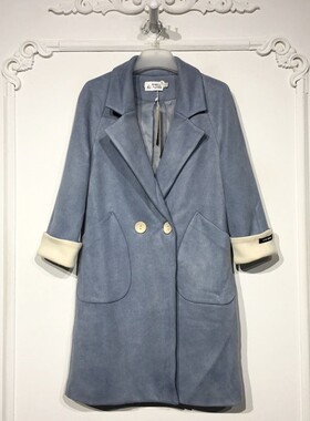 潮系列 8281S155 时尚毛呢外套品牌女装折扣颦薪