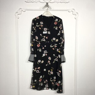 真丝连衣裙品牌女装 折扣颦薪 时尚 衣系列8165S285