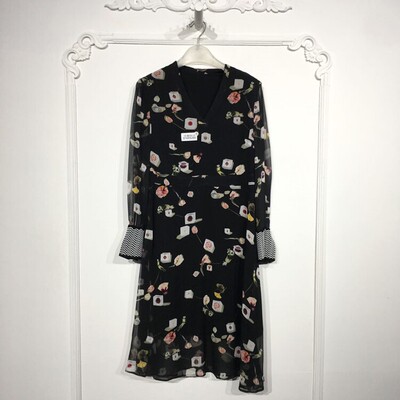 衣系列8165S285 时尚真丝连衣裙品牌女装折扣颦薪