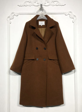 唐S系列 D88545 时尚长款毛呢外套品牌女装折扣颦薪