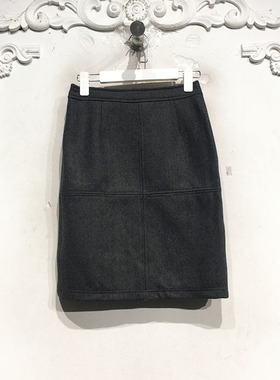 容系列 D75031 时尚毛呢短裙品牌女装折扣颦薪