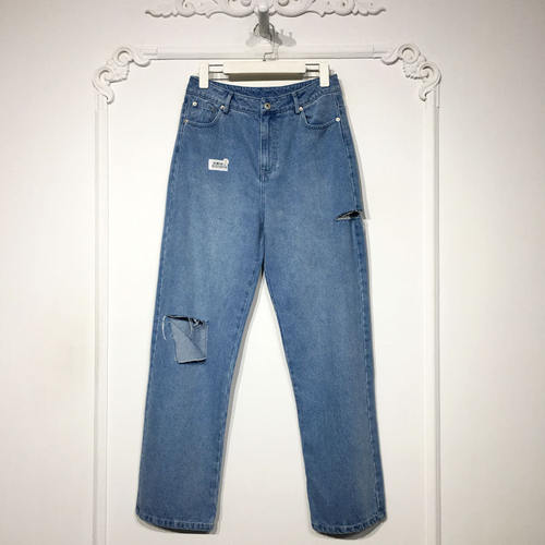 容悦 8331S018 时尚牛仔长裤品牌女装折扣颦薪