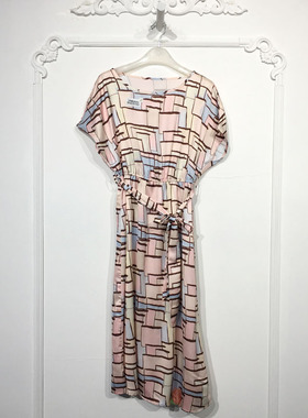 沫H系列 8042S153 时尚连衣裙品牌女装折扣颦薪