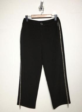 潮系列 Z01-A00828 时尚九分裤品牌女装折扣颦薪