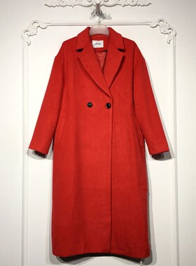 潮系列 8281S164 时尚毛呢外套品牌女装折扣颦薪