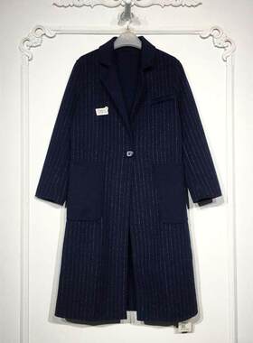 潮系列 8278S189 时尚羊毛双面呢毛呢外套品牌女装折扣颦薪