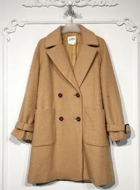 衣PTC系列旗下IM系列 8273S190 时尚毛呢外套品牌女装折扣颦薪