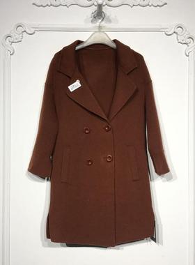 西树系列 8276S252 时尚羊毛双面呢毛呢外套品牌女装折扣颦薪