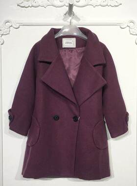 潮系列 8167S215 时尚毛呢外套品牌女装折扣颦薪